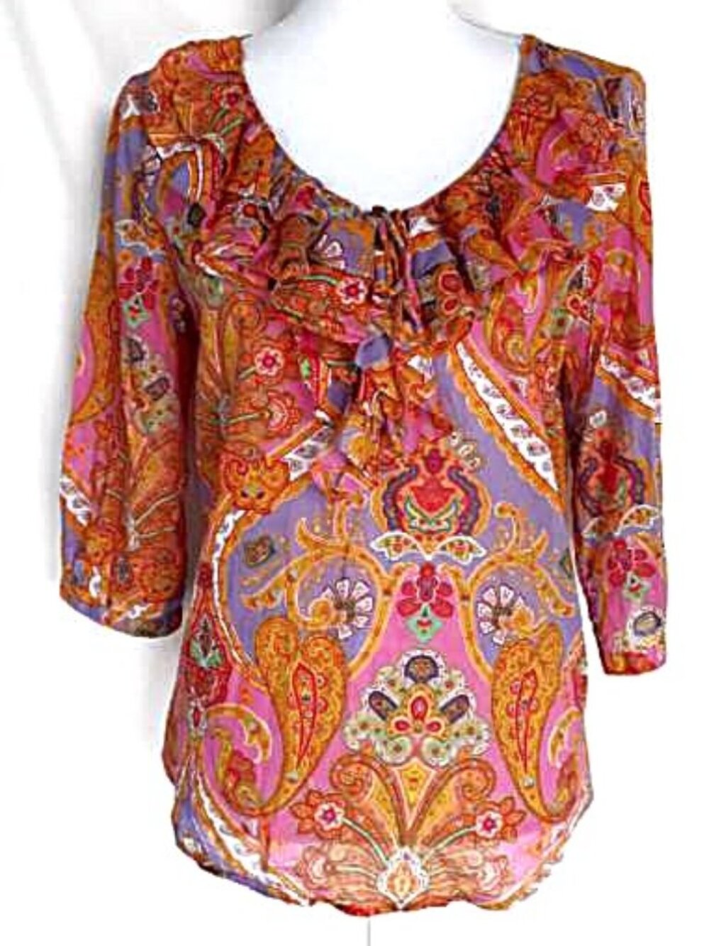 Ralph Lauren Women's Blouse Size MP Paisley
